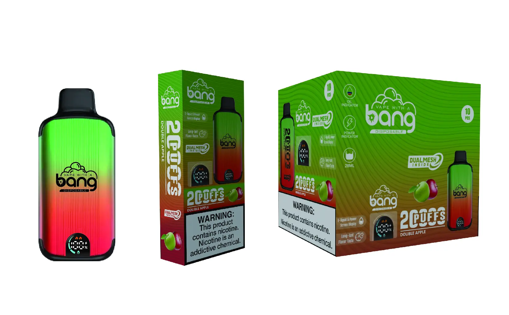 24H vape Bang 20000 Puffs 雙蘋果