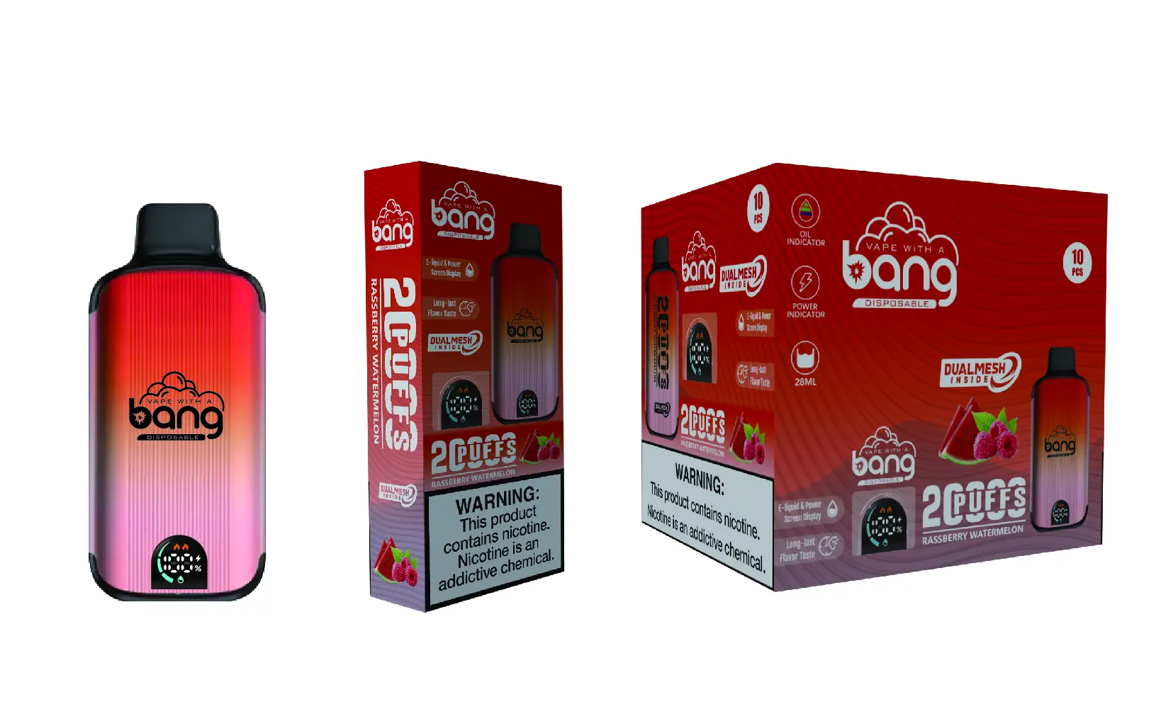 24H vape Bang 20000 Puffs 樹莓西瓜