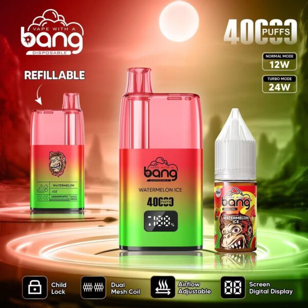 24h vape bang 40000 40k puffs watermelon ice