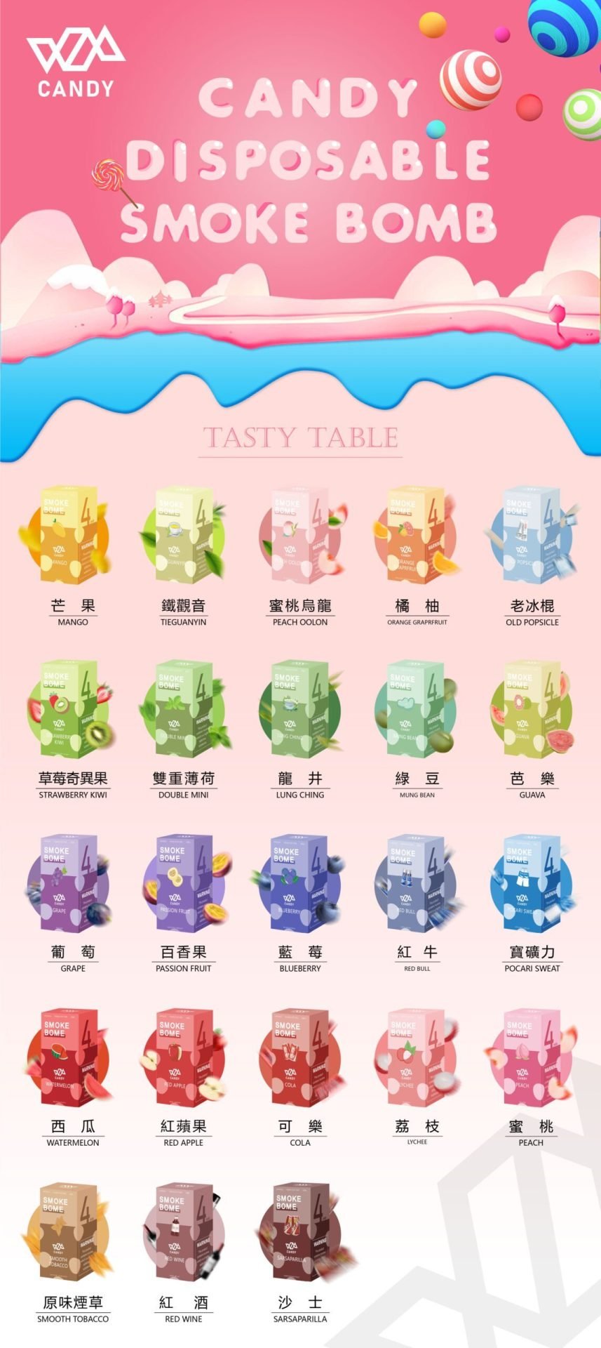 candy四顆裝煙彈